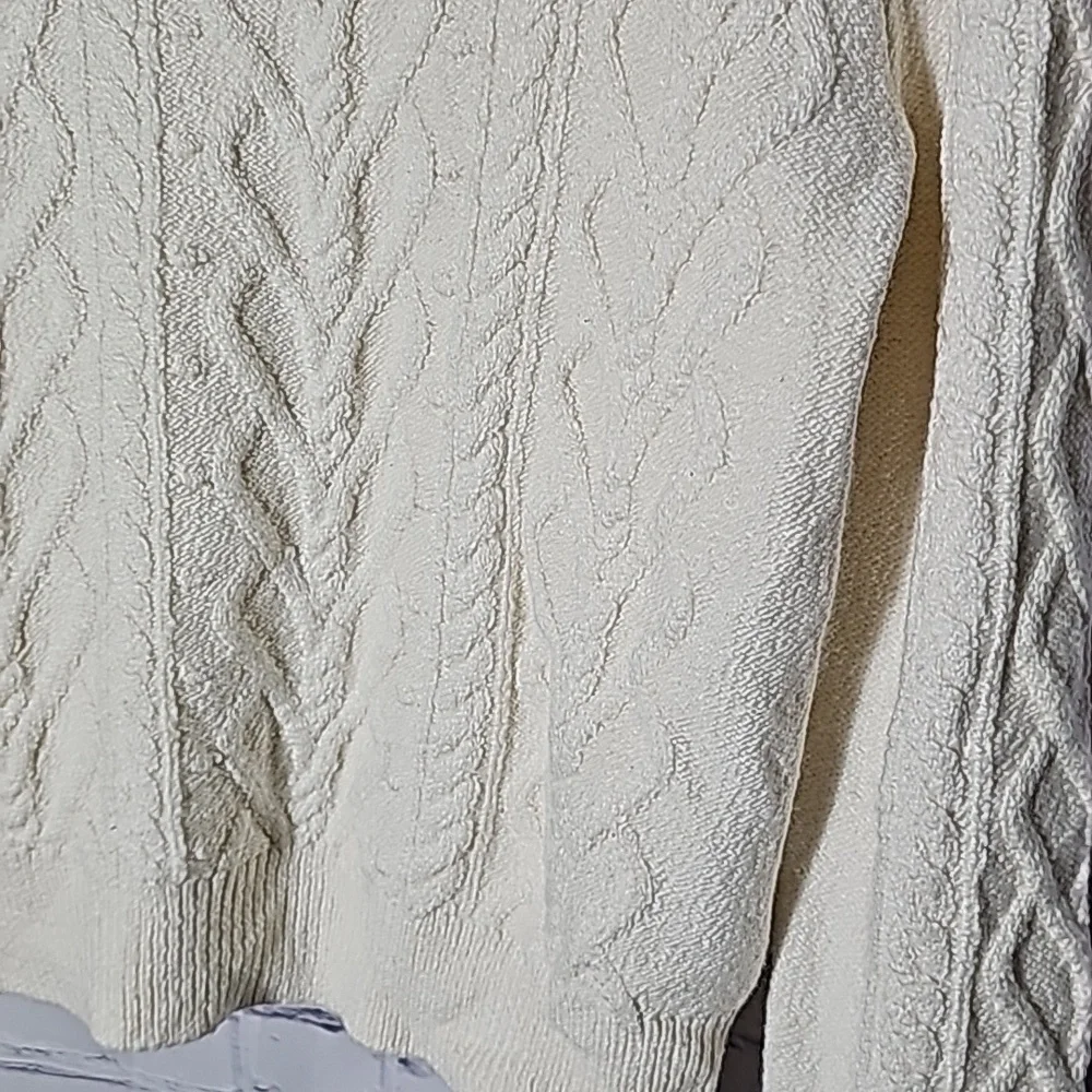 Crewcuts SZ XL 12/14 cream sweater cable knit K76